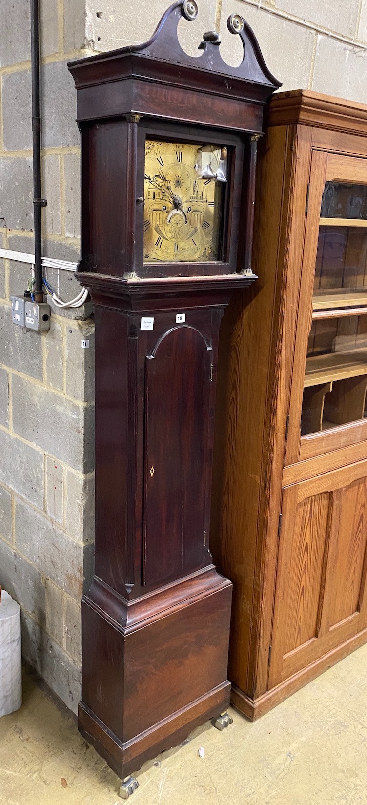 A George III mahogany eight day longcase clock, height 214cm
